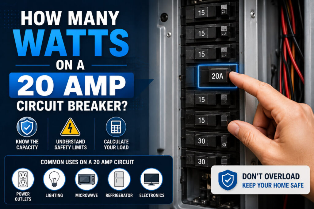 How Many Watts on a 20 Amp Circuit Breaker?