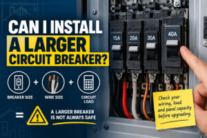 can i install a larger circuit breaker